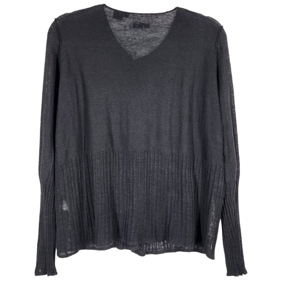 BASCO LINEN BUTTON FRONT SWEATER - Picture 4 of 8